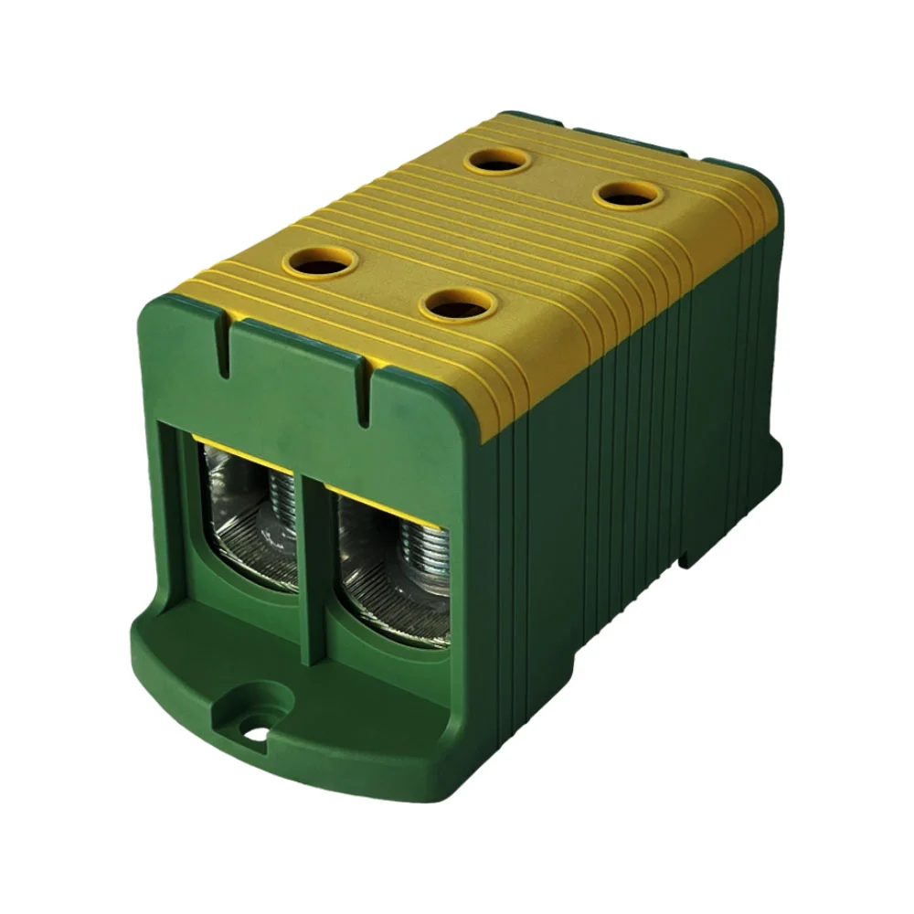 Клемник на DIN-рейку FT1240G 2P,Cu:35-240 / Al:35-240 мм2, жовто-зелений Промфактор ( FT1240G2 )