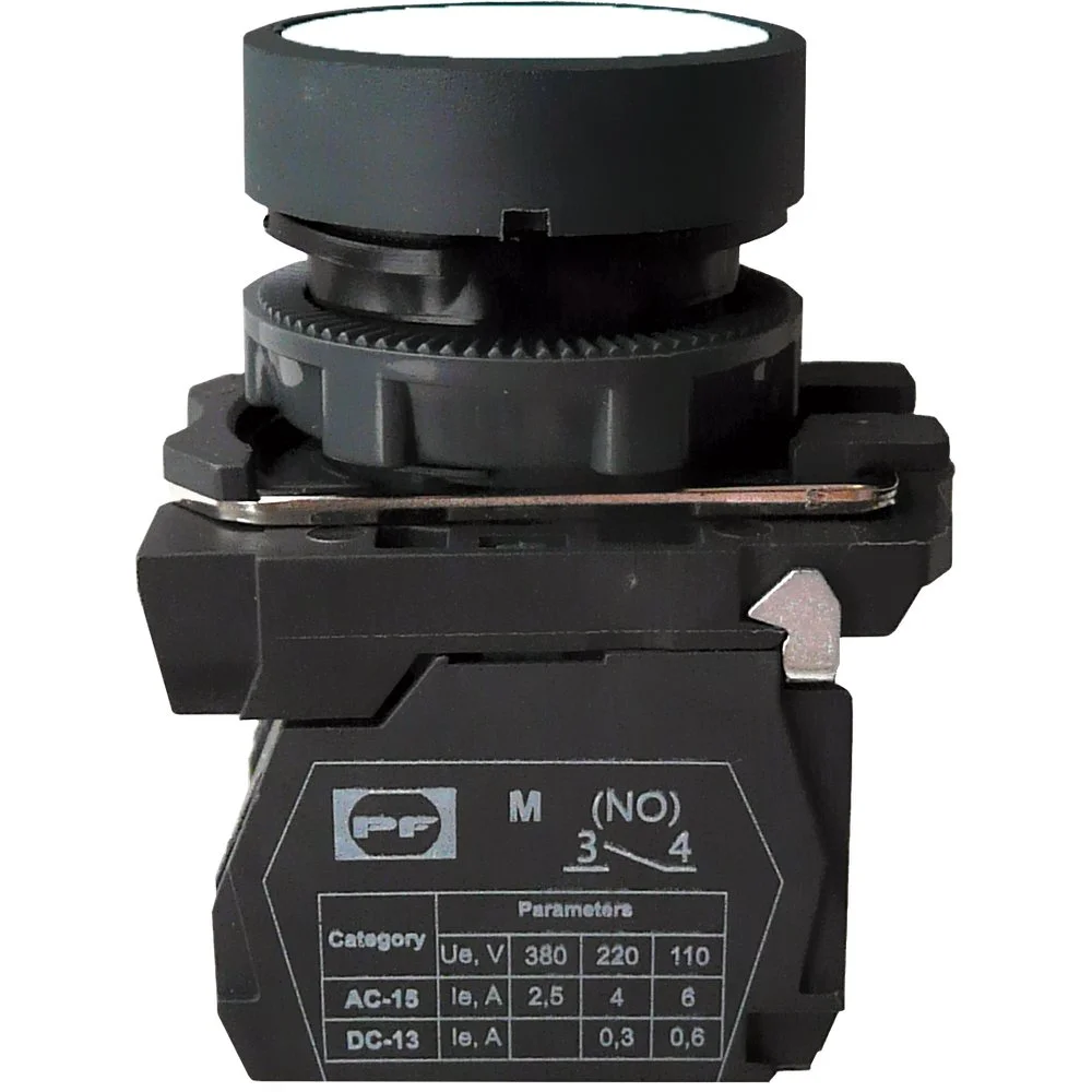 Вимикач кнопковий пластиковий FP5-AA11 1NO білий Промфактор ( FP5-AA11 )