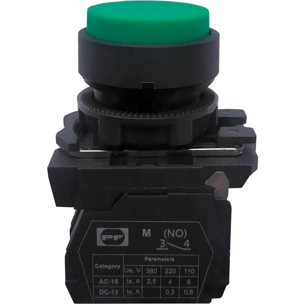Вимикач кнопковий пластиковий FP5-AL31 1NO зелений Промфактор ( FP5-AL31 )