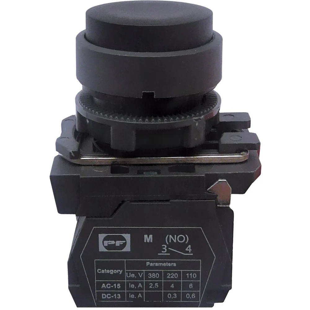 Вимикач кнопковий пластиковий FP5-AL21 1NO чорний Промфактор ( FP5-AL21 )