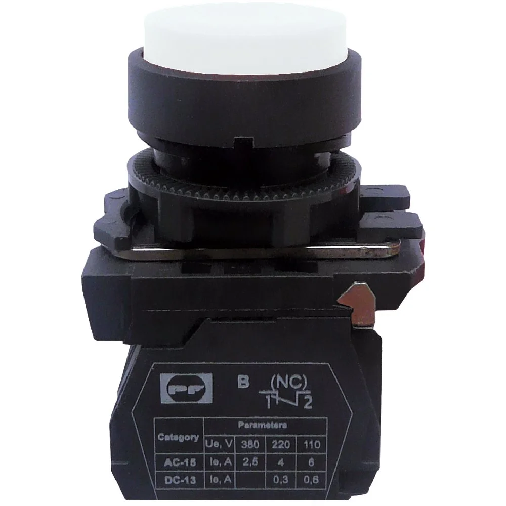 Вимикач кнопковий пластиковий FP5-AL11 1NO білий Промфактор ( FP5-AL11 )
