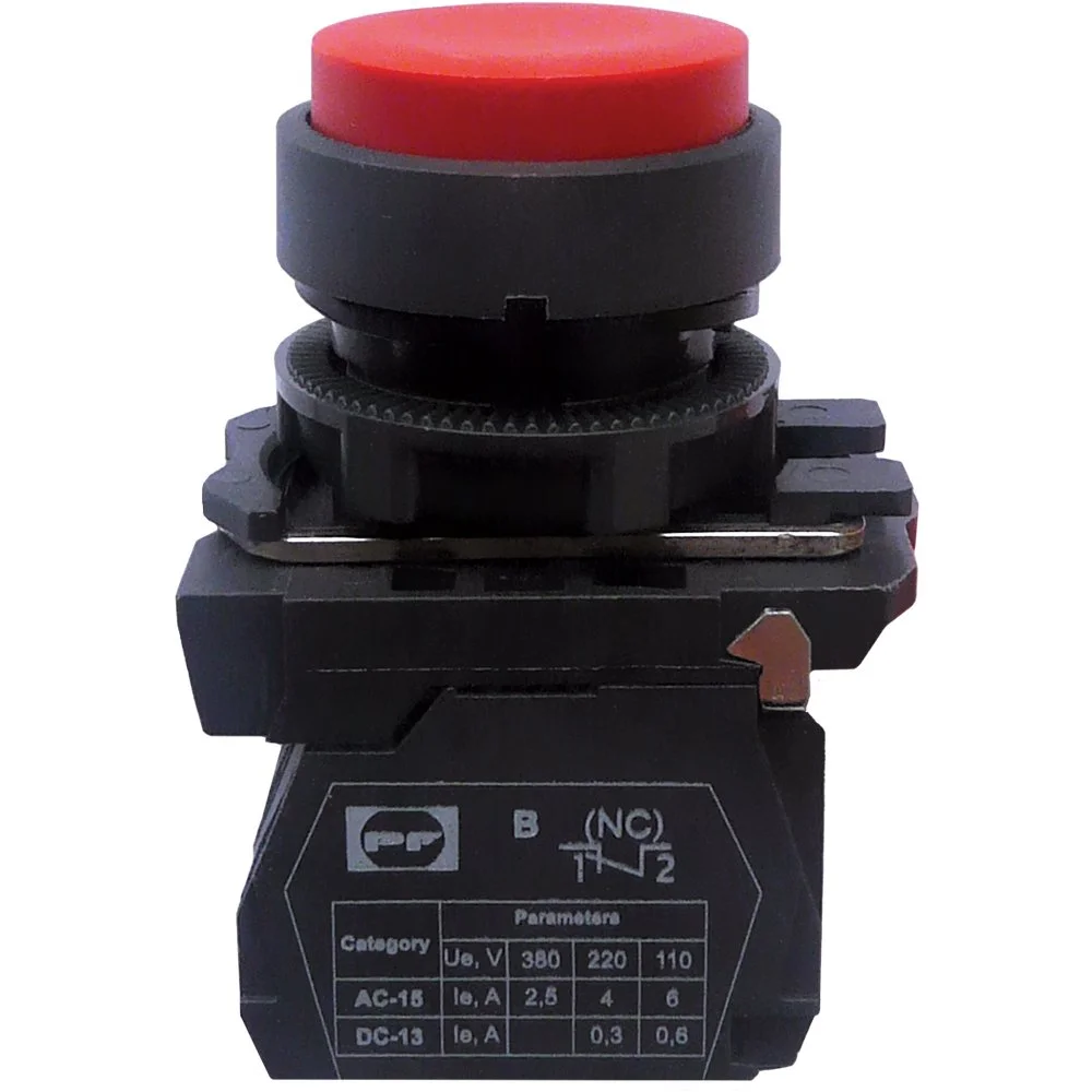 Вимикач кнопковий пластиковий FP5-AL42 1NC червоний Промфактор ( FP5-AL42 )