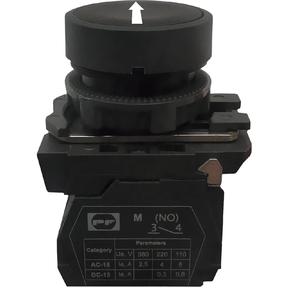 Вимикач кнопковий пластиковий FP5-AA3351 1NO чорний Промфактор ( FP5-AA3351 )
