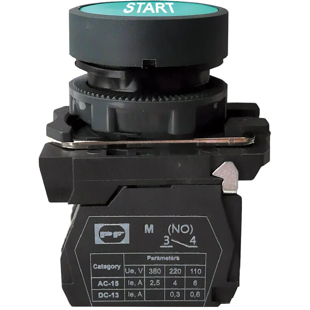 Вимикач кнопковий пластиковий FP5-AA4331 1NO START зелений Промфактор ( FP5-AA4331 )