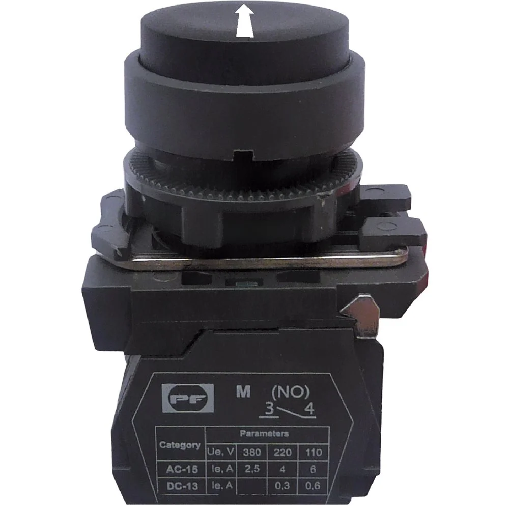 Вимикач кнопковий пластиковий FP5-AL3351 1NO чорний Промфактор ( FP5-AL3351 )