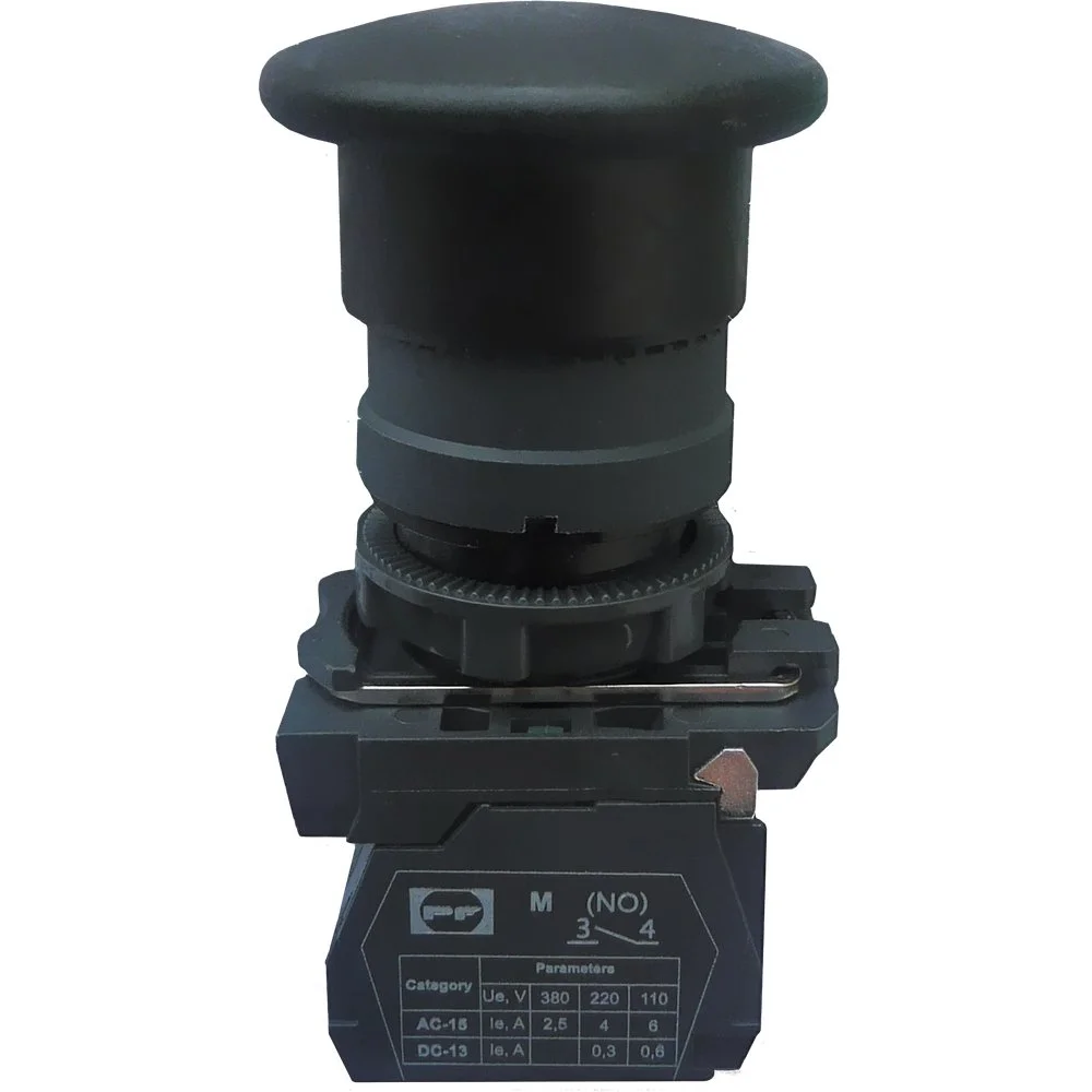 Вимикач кнопковий пластиковий FP5-AC21 1NO чорний Промфактор ( FP5-AC21 )