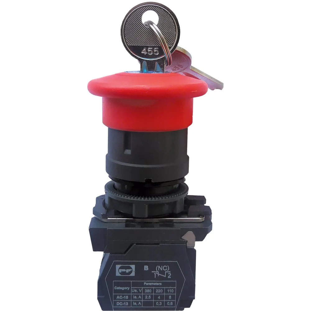 Вимикач кнопковий пластиковий FP5-AS142 1NC червоний Промфактор ( FP5-AS142 )