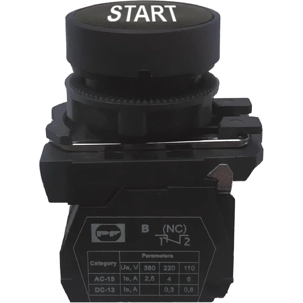 Вимикач кнопковий пластиковий FP5-AA4351 1NO START чорний Промфактор ( FP5-AA4351 )