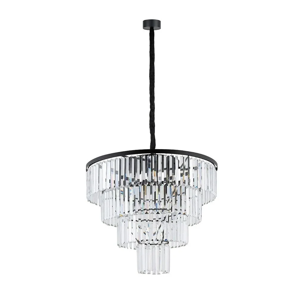 Світильник підвісний Nowodvorski Cristal L E14 12x25W IP20 чорний ( 7614 )