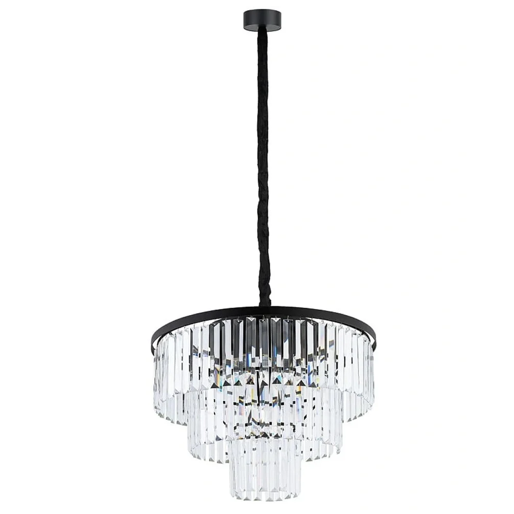 Світильник підвісний Nowodvorski Cristal M E14 9x25W IP20 чорний ( 7616 )