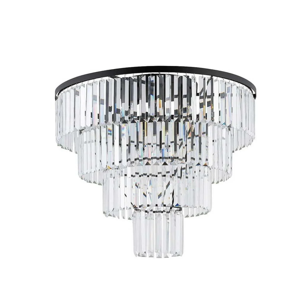 Світильник стельовий Nowodvorski Cristal L Е14 12x25W IP20 чорний ( 7630 )
