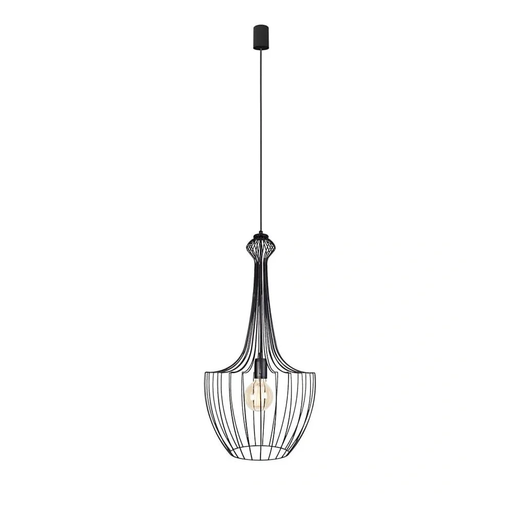 Світильник підвісний Nowodvorski Luksor S E27 1x25W IP20 чорний ( 8851 )