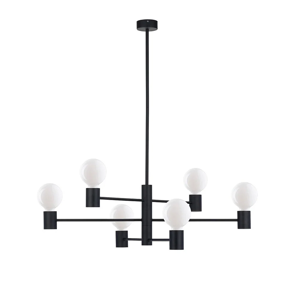 Світильник підвісний Nowodvorski Radius E27 6x25W IP20 чорний ( 7932 )