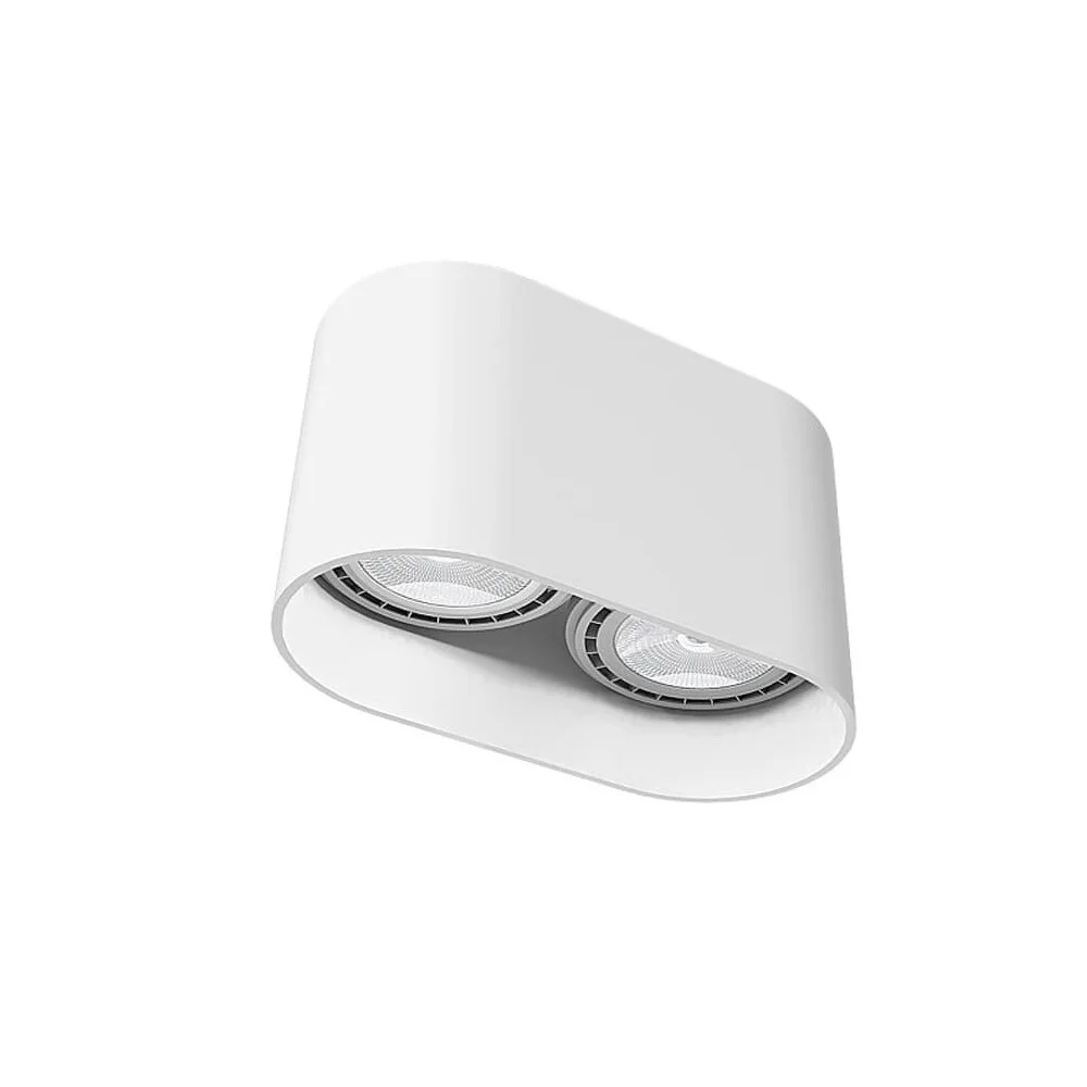Світильник точковий Nowodvorski Oval GU10 2x15W IP20 білий ( 9241 )