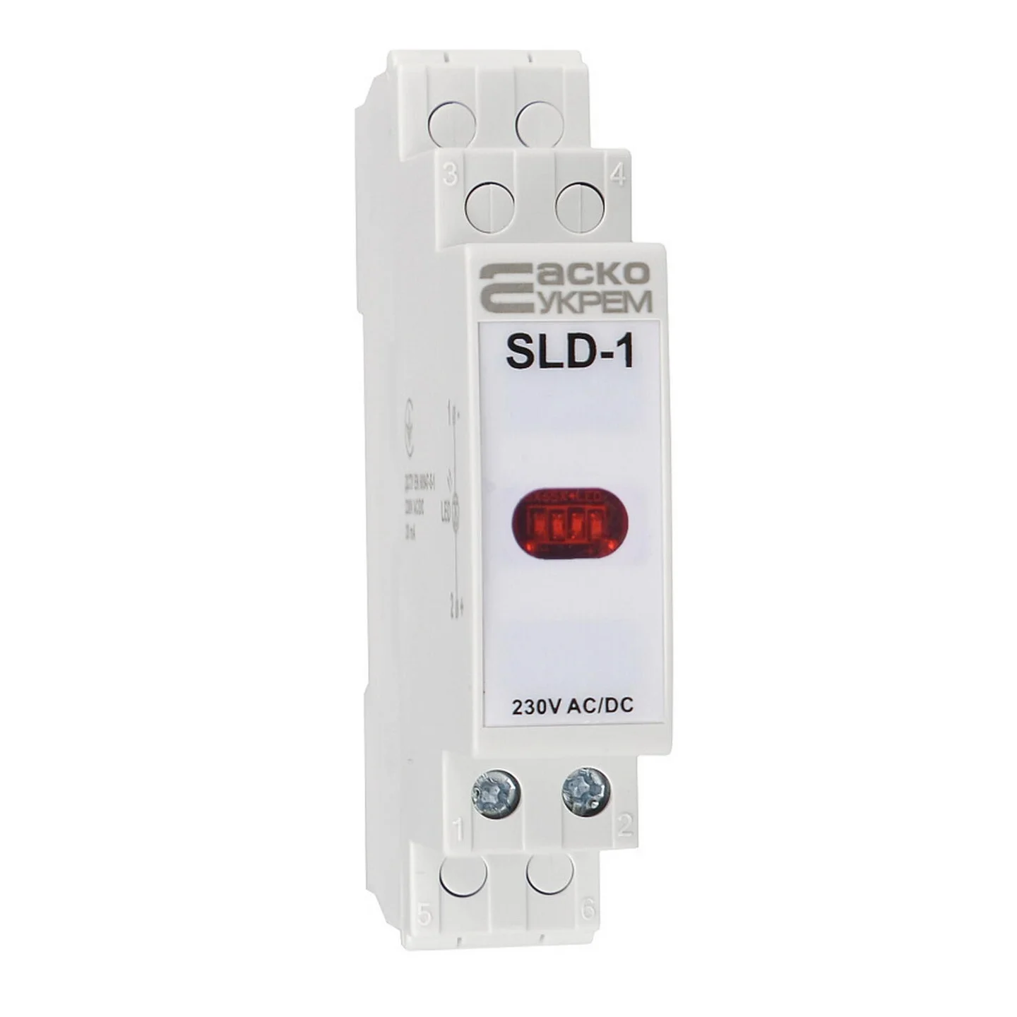 Сигнальна лампа Аско 230V AC/DC SLD-1 на DIN-рейку ( A0140030032 )