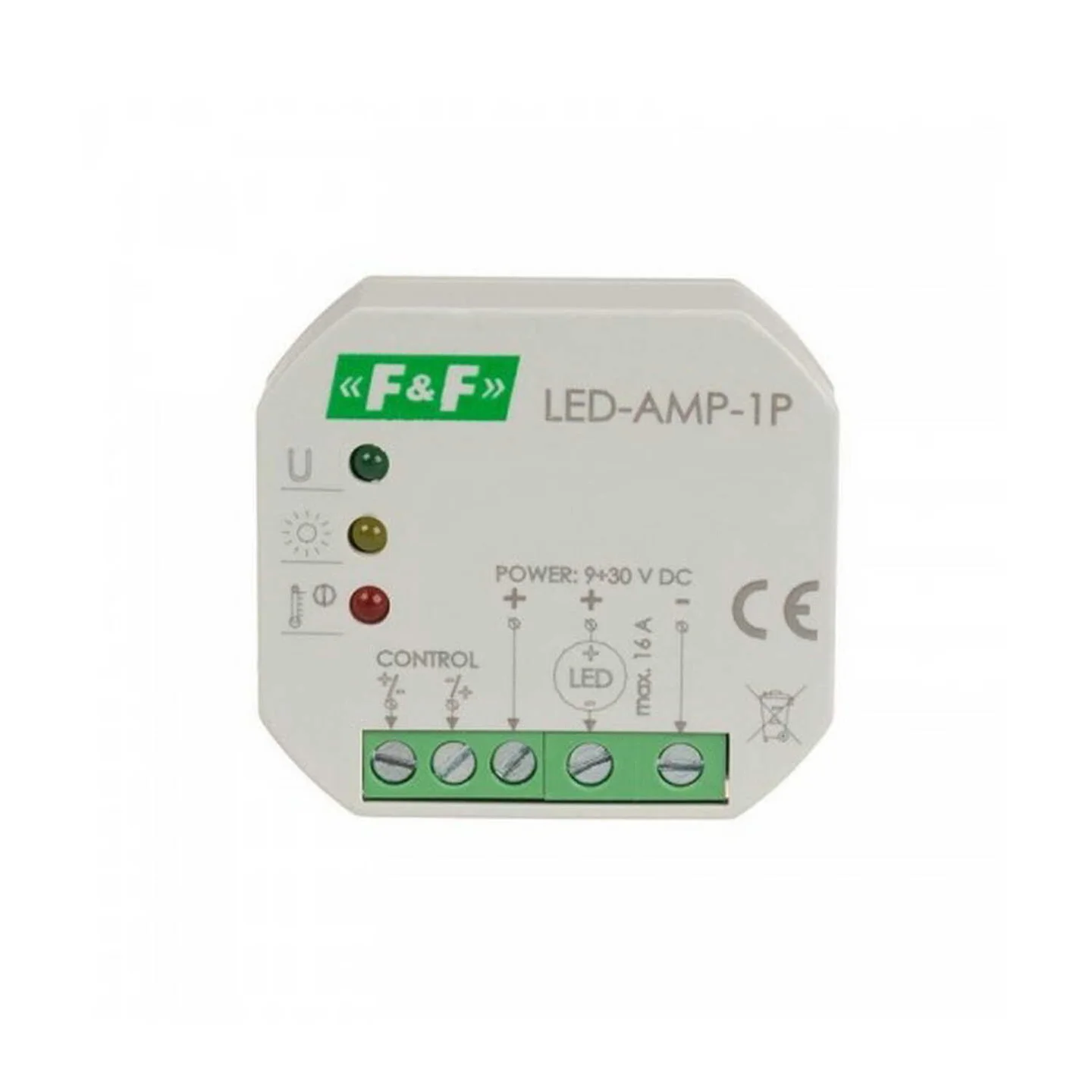 Реле підсилювач сигналу живлення 12-24 V DC F&F ( LED-AMP-1P )