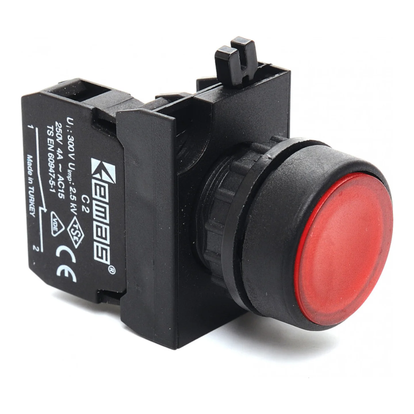 Кнопка EMAS без фіксації CP200DK (1НЗ) червона