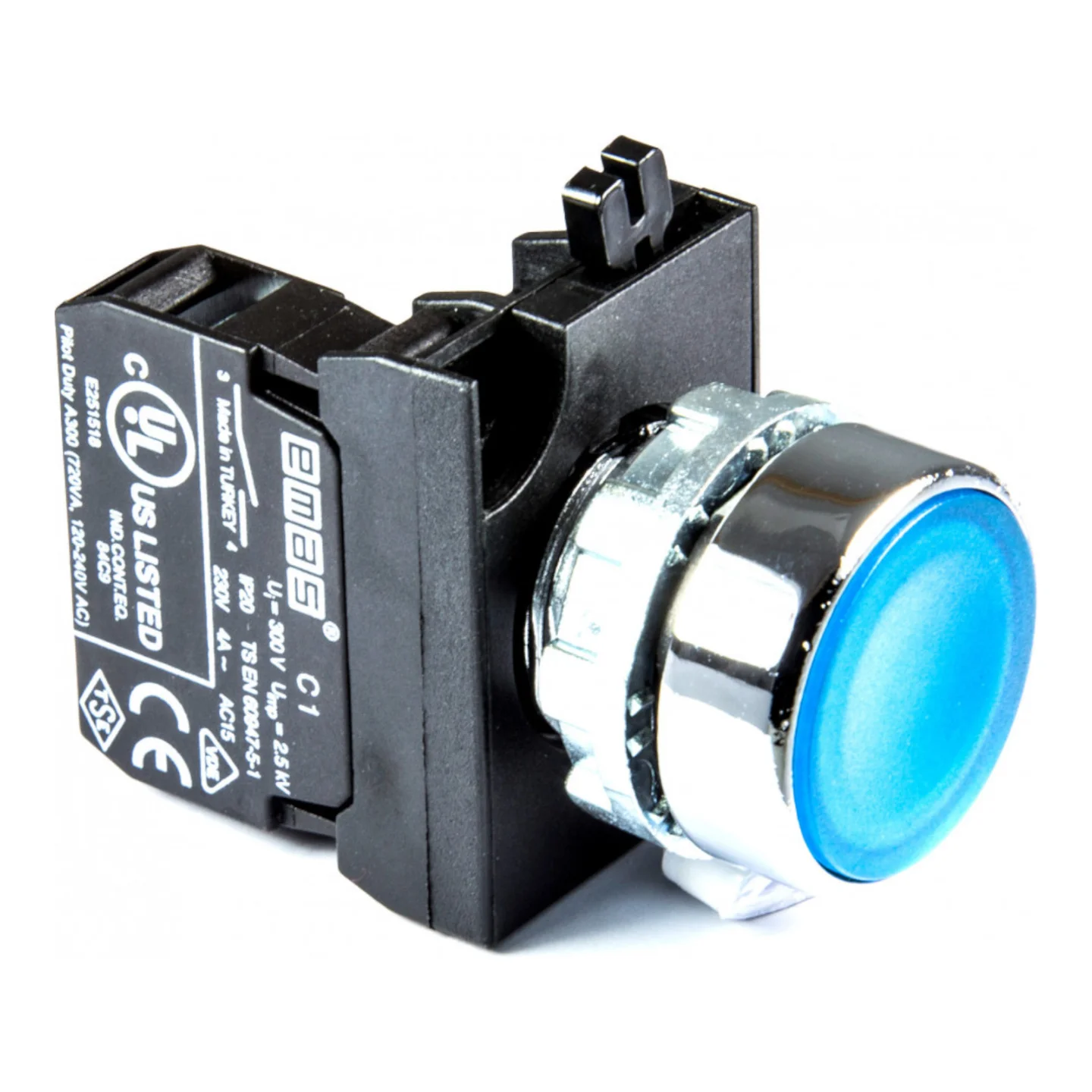 Кнопка EMAS без фіксації CM100DM (1НВ) синя
