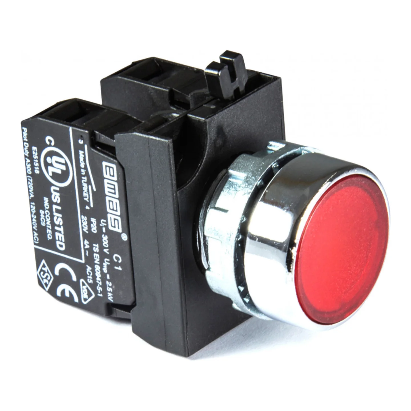 Кнопка EMAS без фіксації CM101DK (2НВ) червона