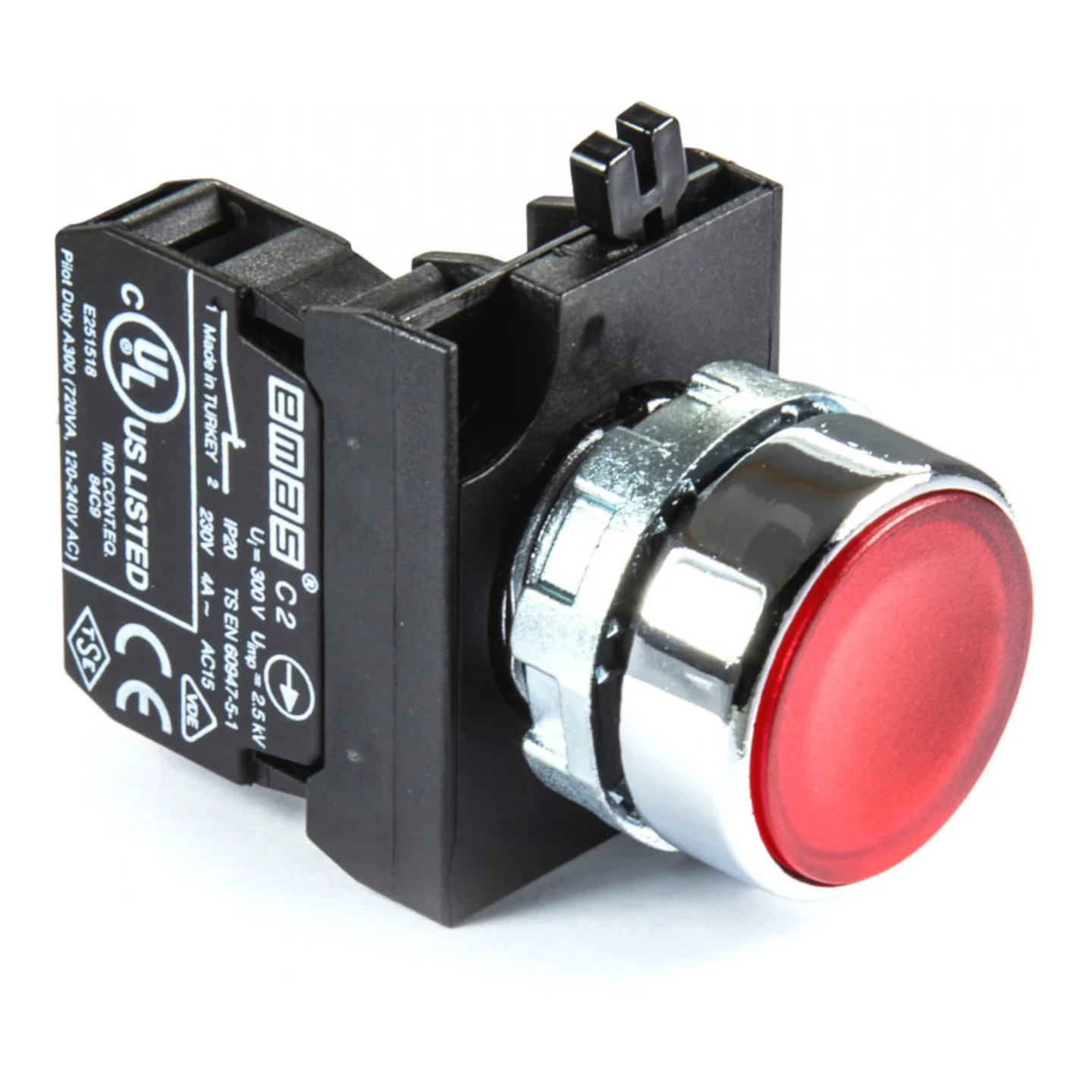 Кнопка EMAS без фіксації CM200DK (1Н3) червона