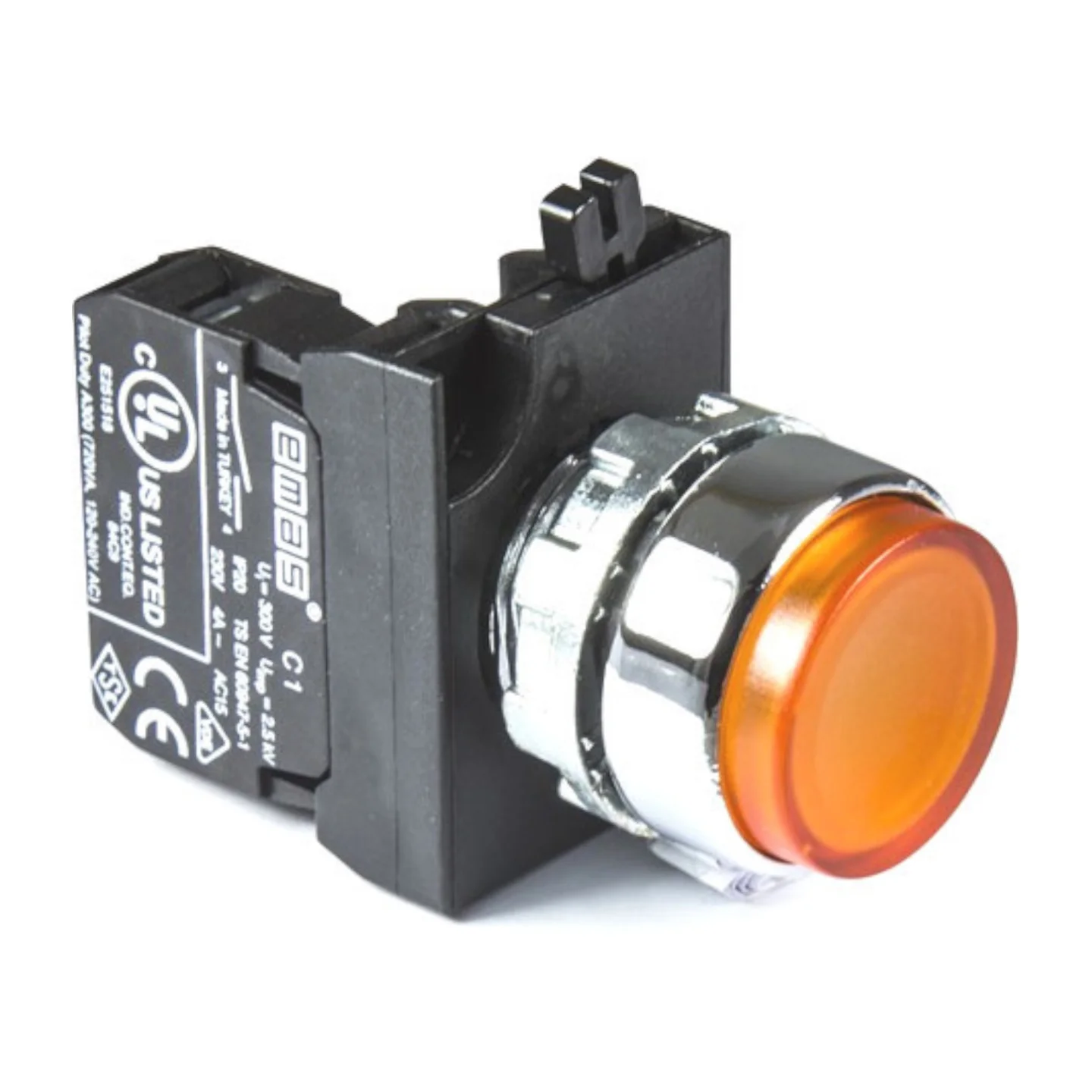 Кнопка EMAS без фіксації CM100HS (1НВ) жовта