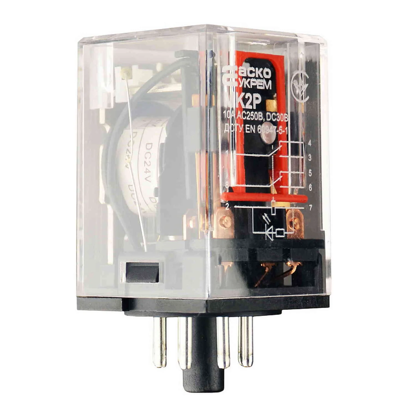 Реле електромеханічне АСКО МК2P DC 24 V ( A0090010011 )