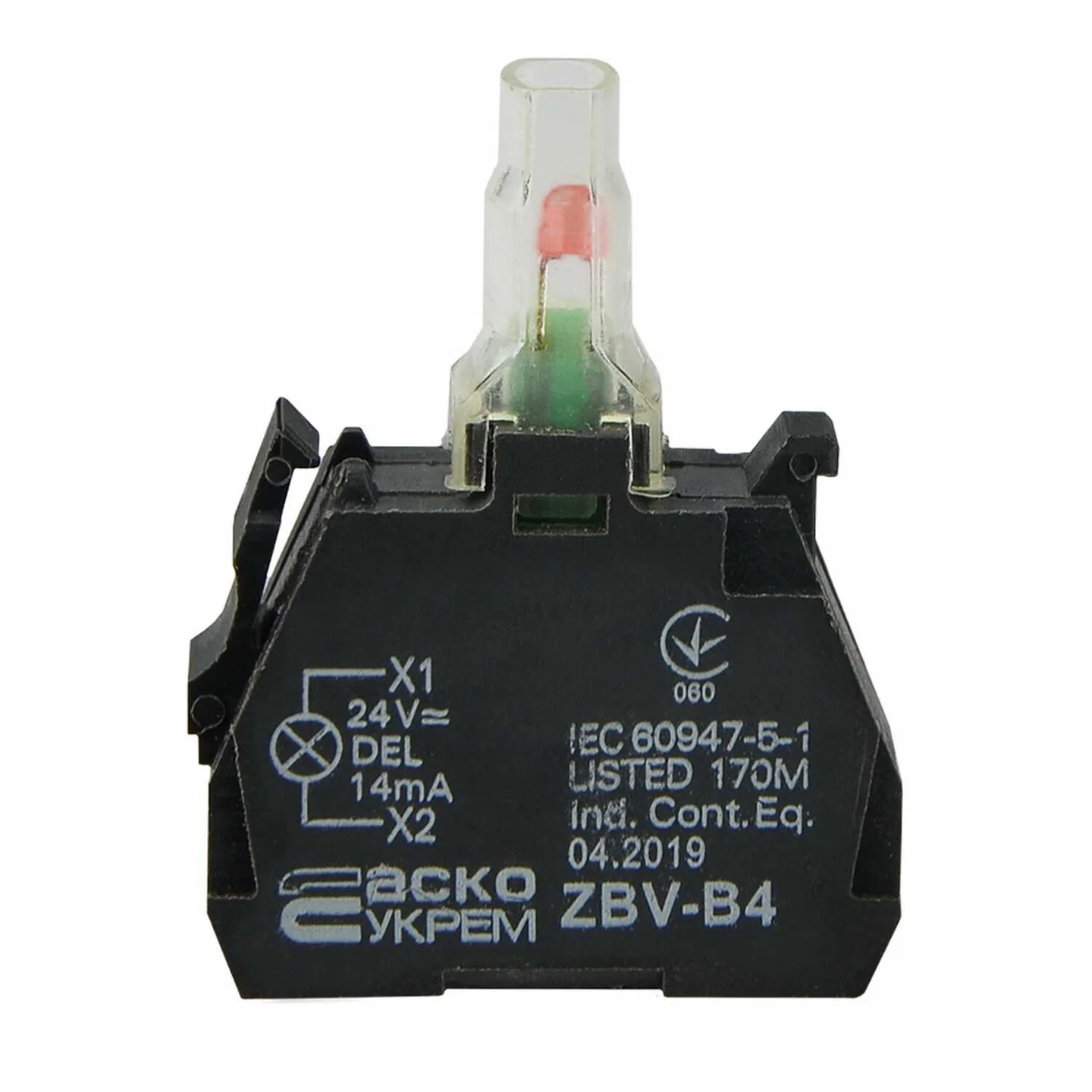Лампа LED ZBV-B4 24В для кнопок TB5 АСКО червона ( A0140010211 )