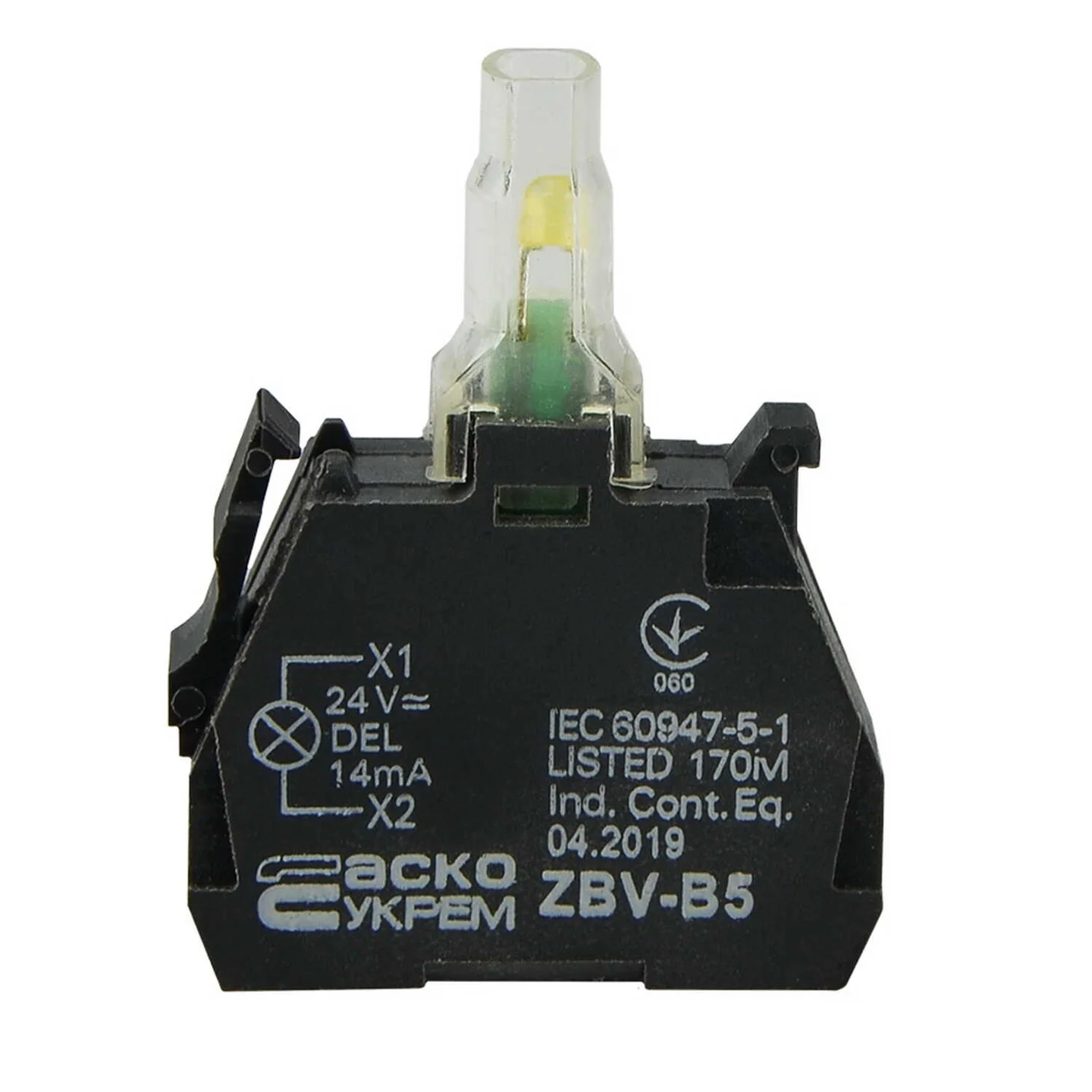 Лампа LED ZBV-B5 24В для кнопок TB5 АСКО жовта ( A0140010212 )
