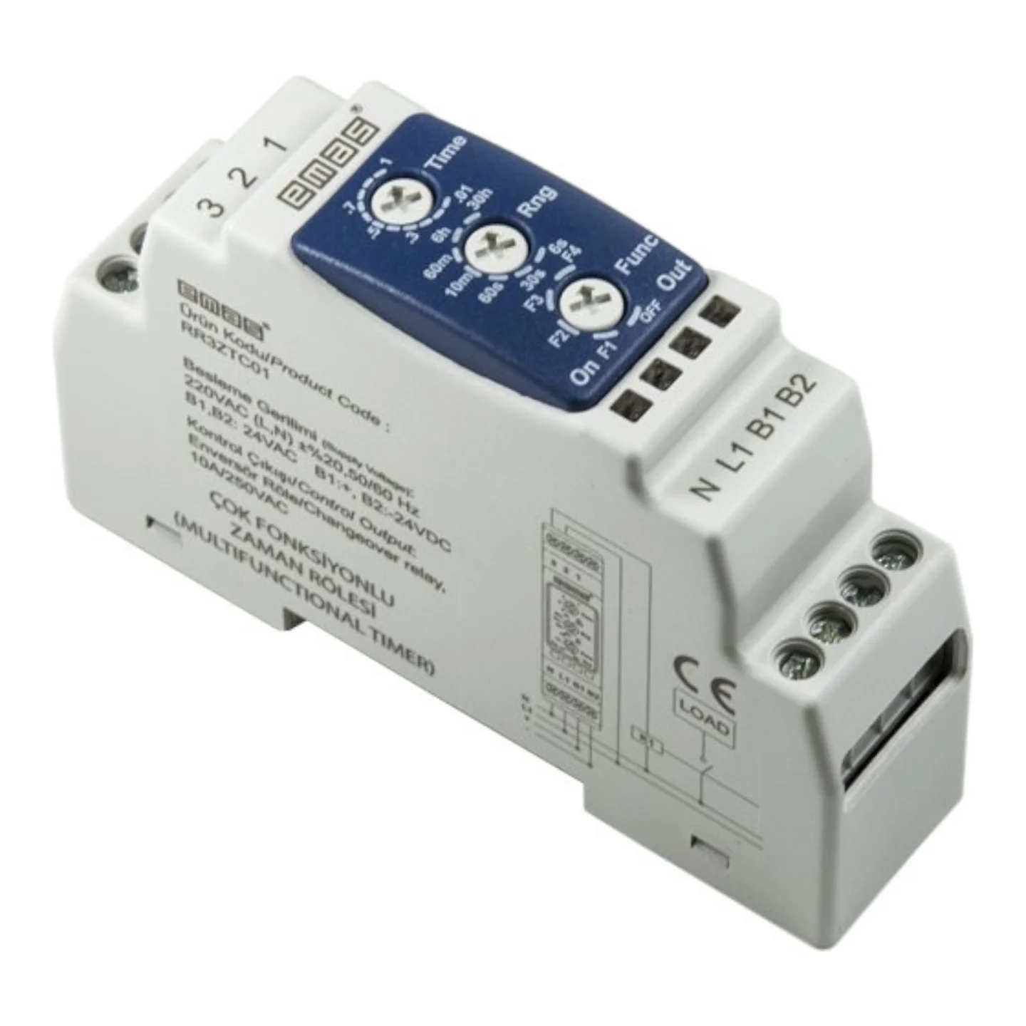 Реле часу 0,06 с - 30 год 24V AC/DC - 220V AC EMAS ( RR3ZTC01 )