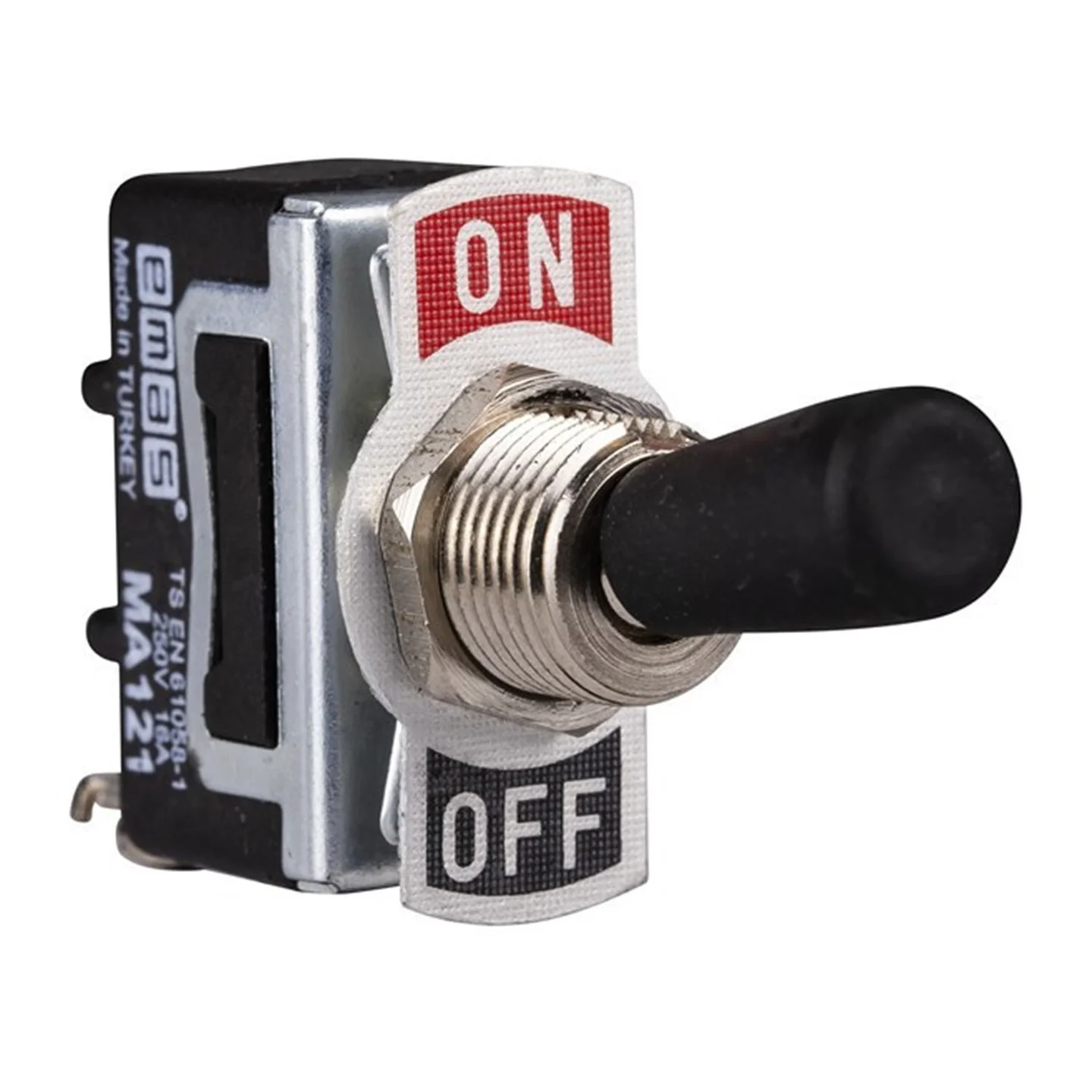 Тумблер EMAS ON-OFF (1НВ) з ковпачком ( MA121 )