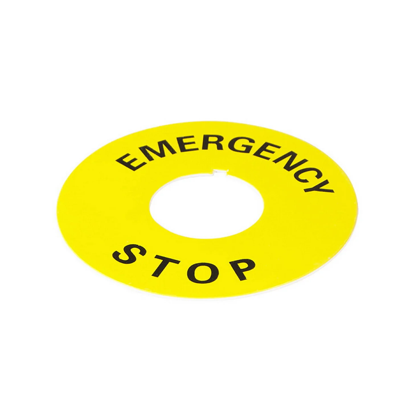 Табличка маркувальна EMERGENCY STOP кругла для кнопок XB2 АСКО жовта ( A0140010073 )