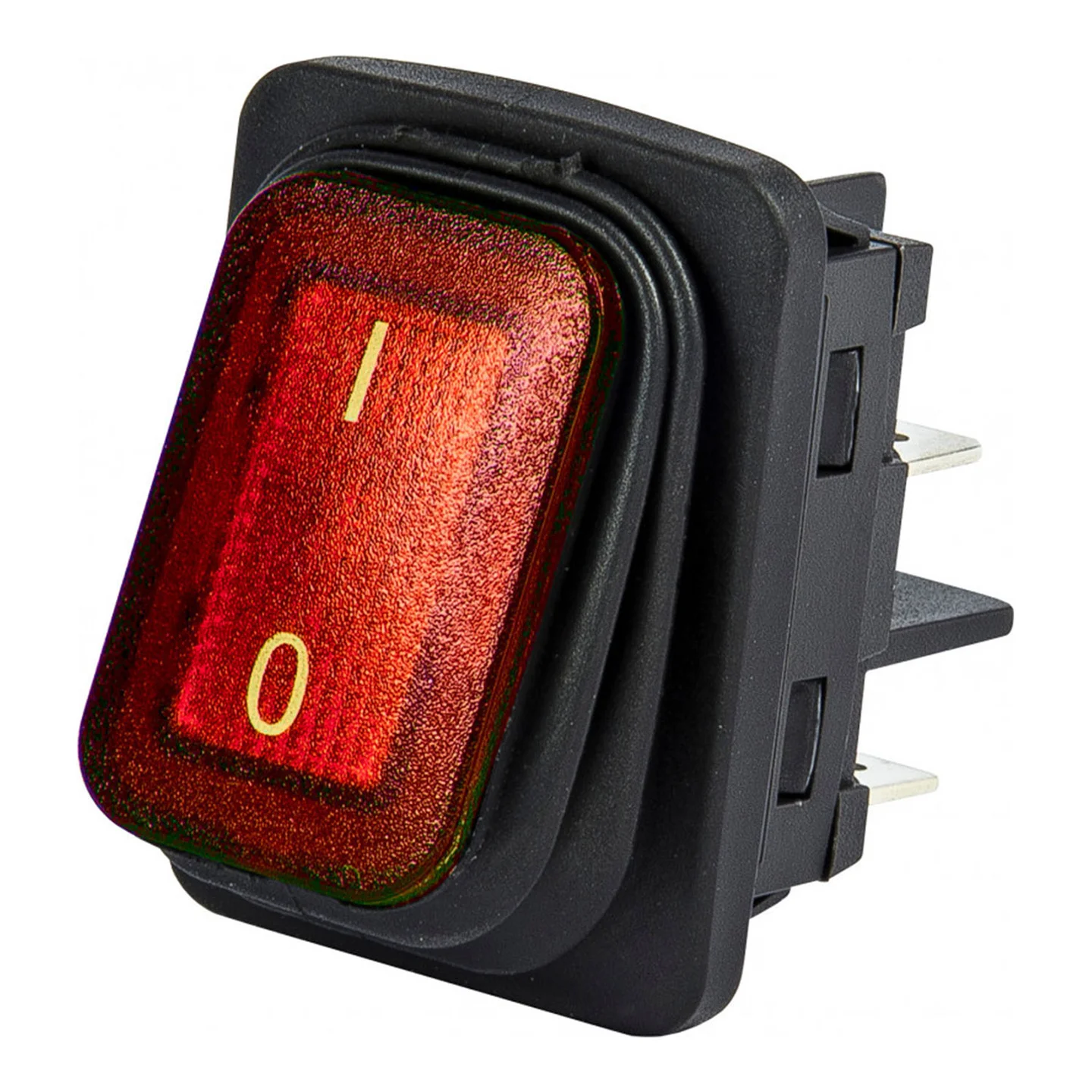 Перемикач EMAS з підсвічуванням прямокутний червоний IP65 ( A54B1K11 )