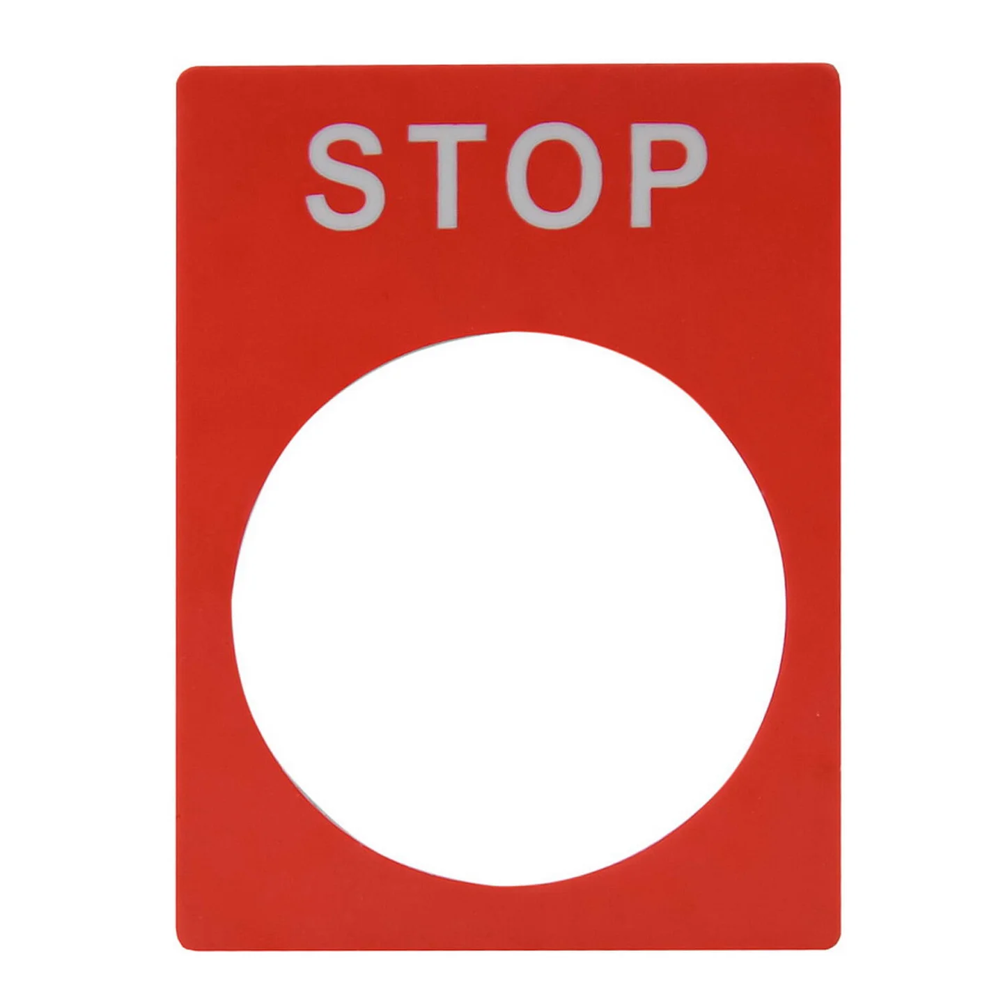 Табличка маркувальна STOP червона для кнопок XB2 АСКО ( A0140010075 )