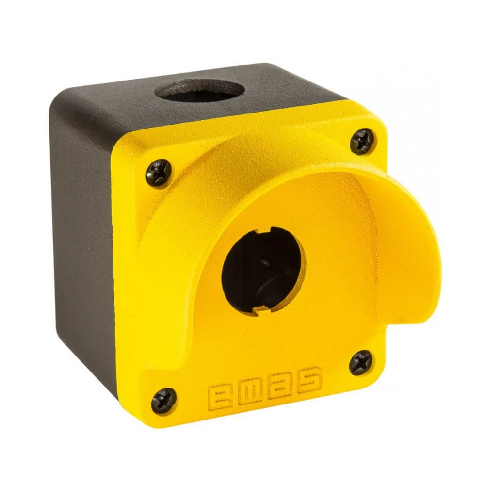 Корпус 1-кнопковий металевий жовтий EMAS ( M1CBOS )