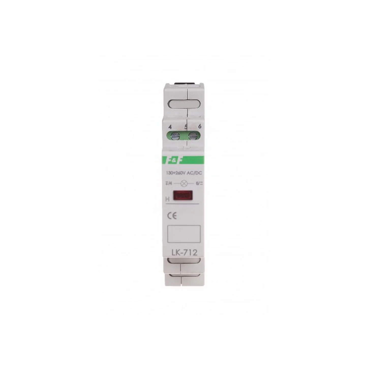 Індикатор напруги 130÷260 В AC/DC LED червоний F&F ( LK-712R-130-260V )