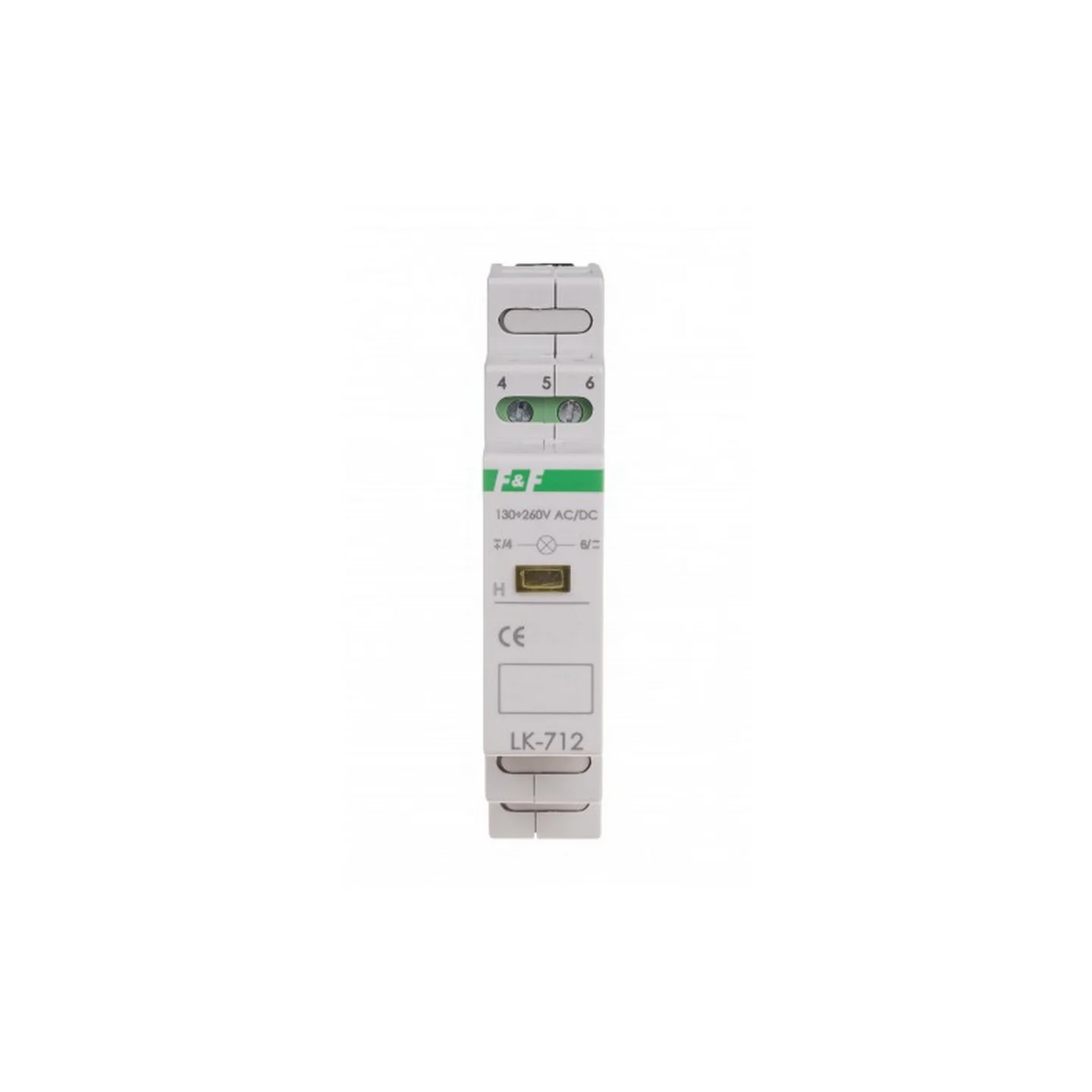 Індикатор напруги 130÷260 В AC/DC LED жовтий F&F ( LK-712Y-130-260V )