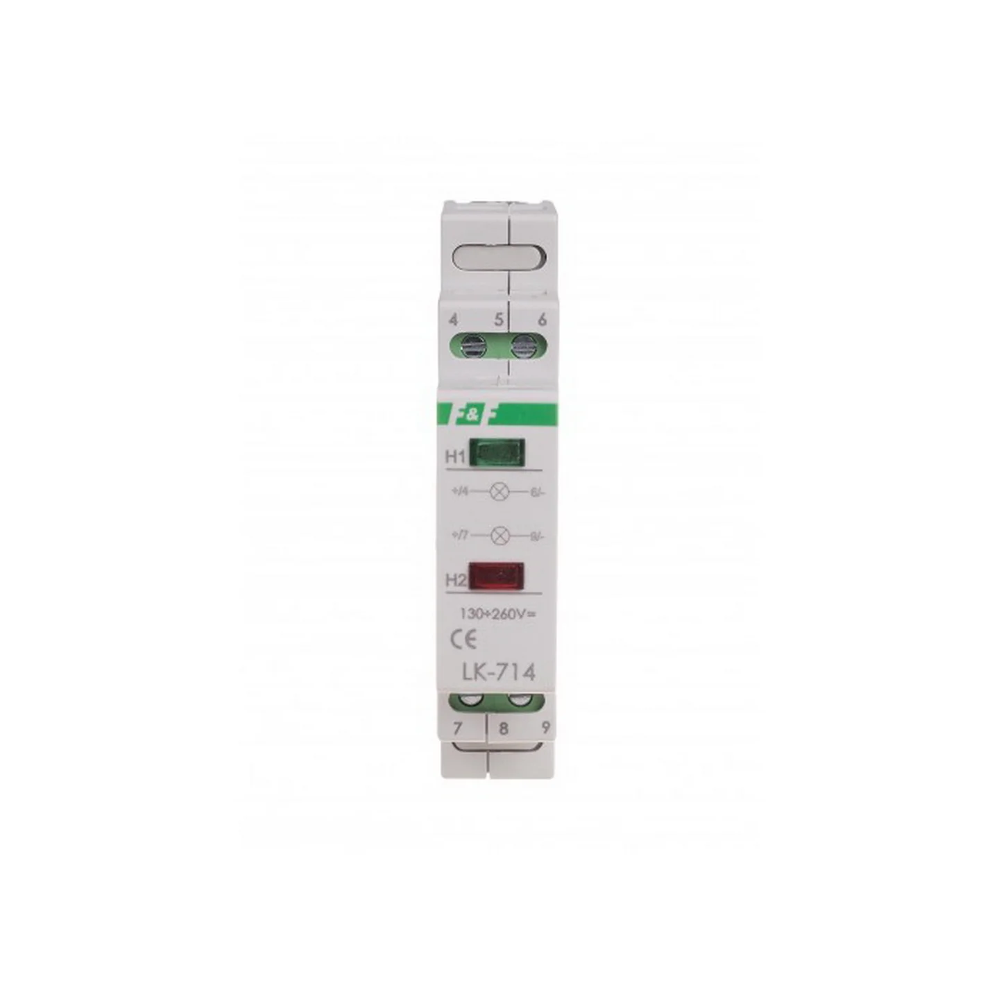Світловий індикатор напруги двох станів 130÷260 В AC/DC F&F ( LK-714 )