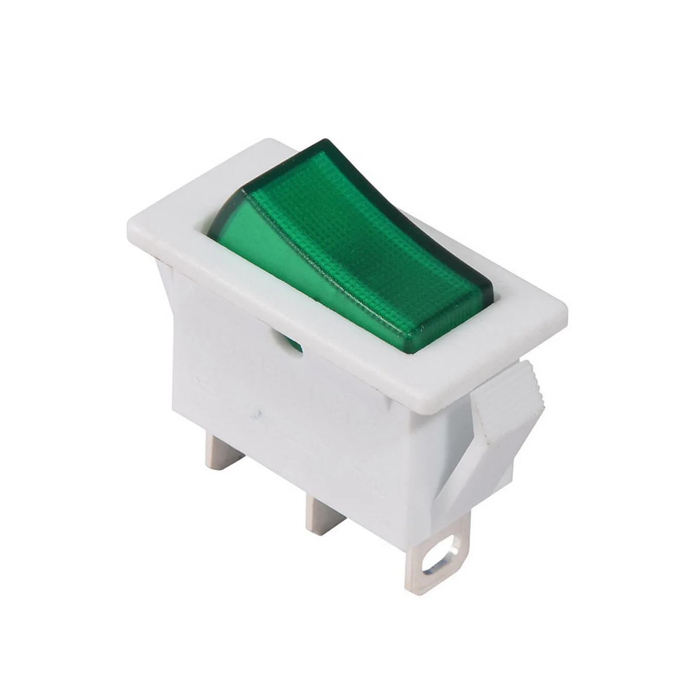 Перемикач Аско 1 клав. зелений з підсвічуванням KCD3-101N-13 GR/WH 220V ( A0140040041 )