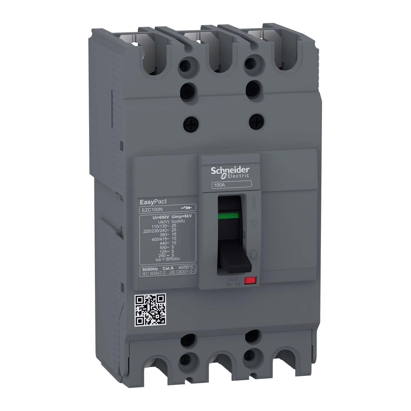 Автоматичний вимикач Schneider EASYPACT EZC100N 40А 3P 15кА ( EZC100N3040 )