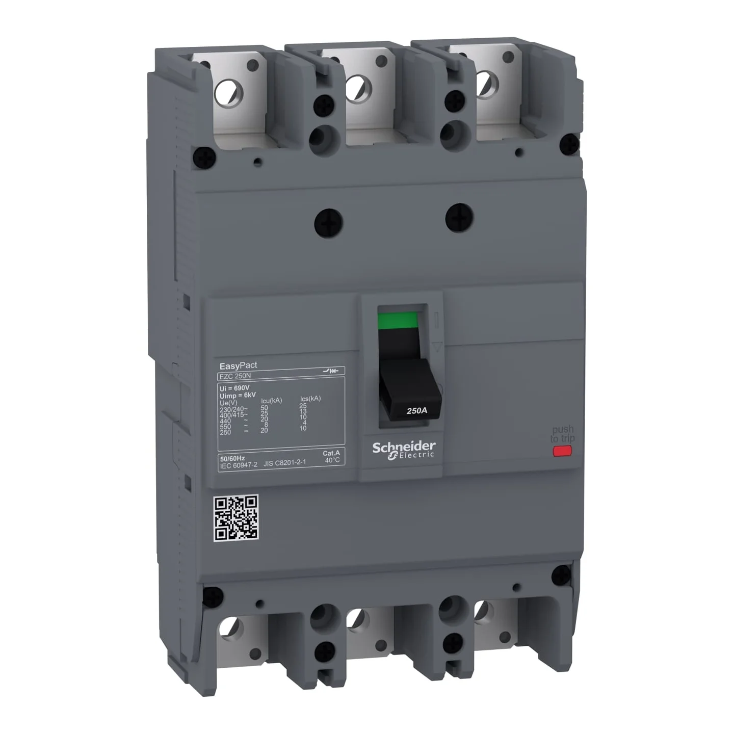Автоматичний вимикач Schneider EASYPACT EZC250N 3P3T 160А 3P 25кА ( EZC250N3160 )
