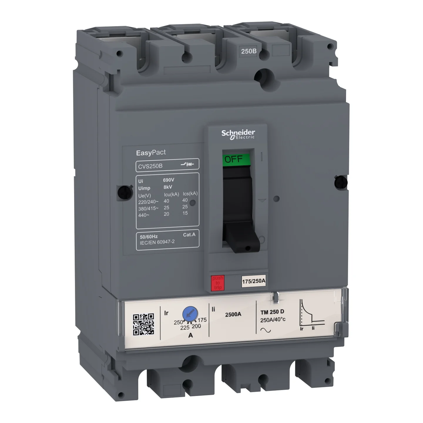 Автоматичний вимикач Schneider EASYPACT CVS250F TM250D 3P3D ( LV525333 )