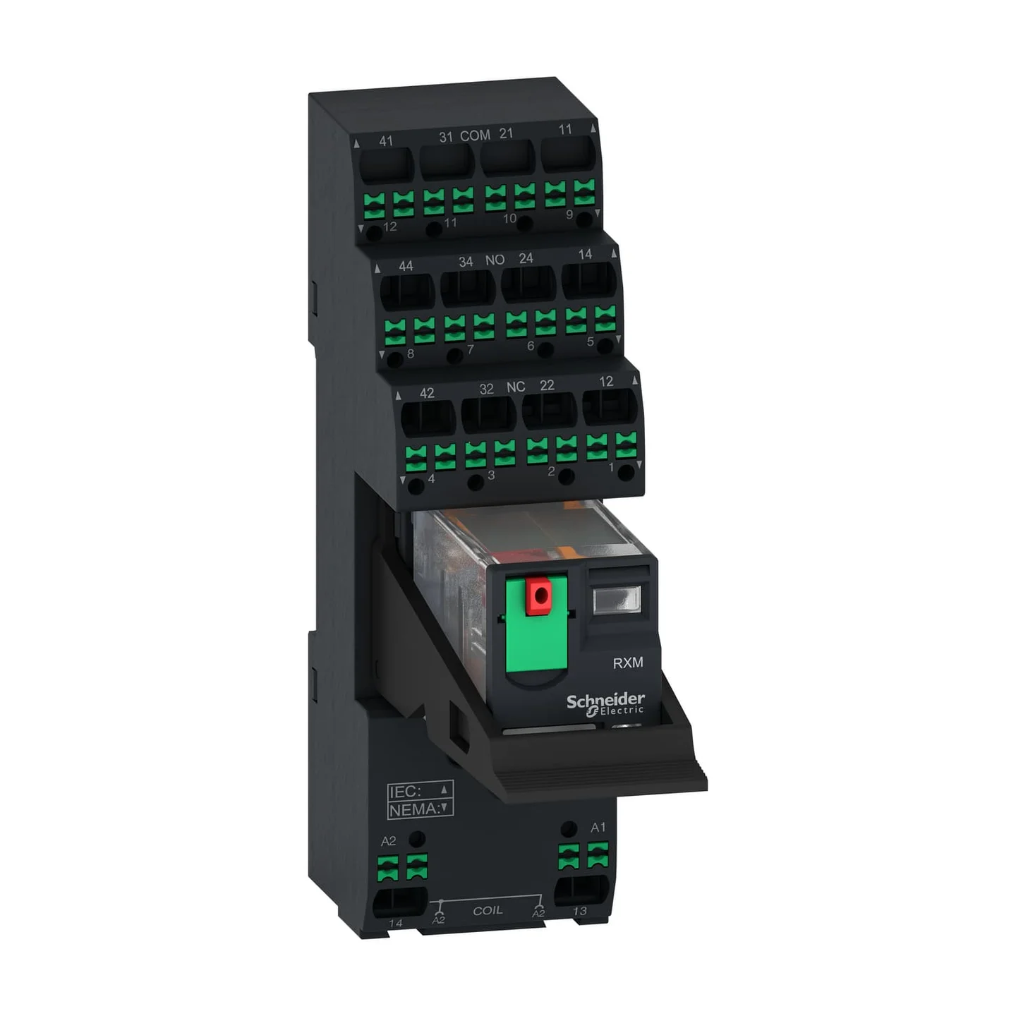 Реле проміжне Schneider Harmony RXM 4CO AC 24В 5A + цоколь пружин ( RXM4AB2B7PVP )