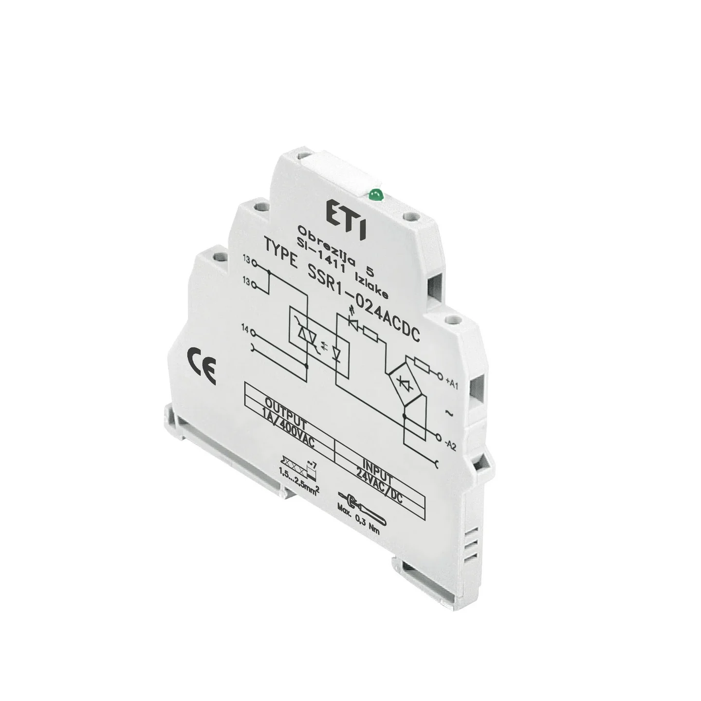 Реле інерфейсне SER1-230 AC/DC електромеханічне 1CO 6A AC1 250V AC ЕТІ ( 2473053 )