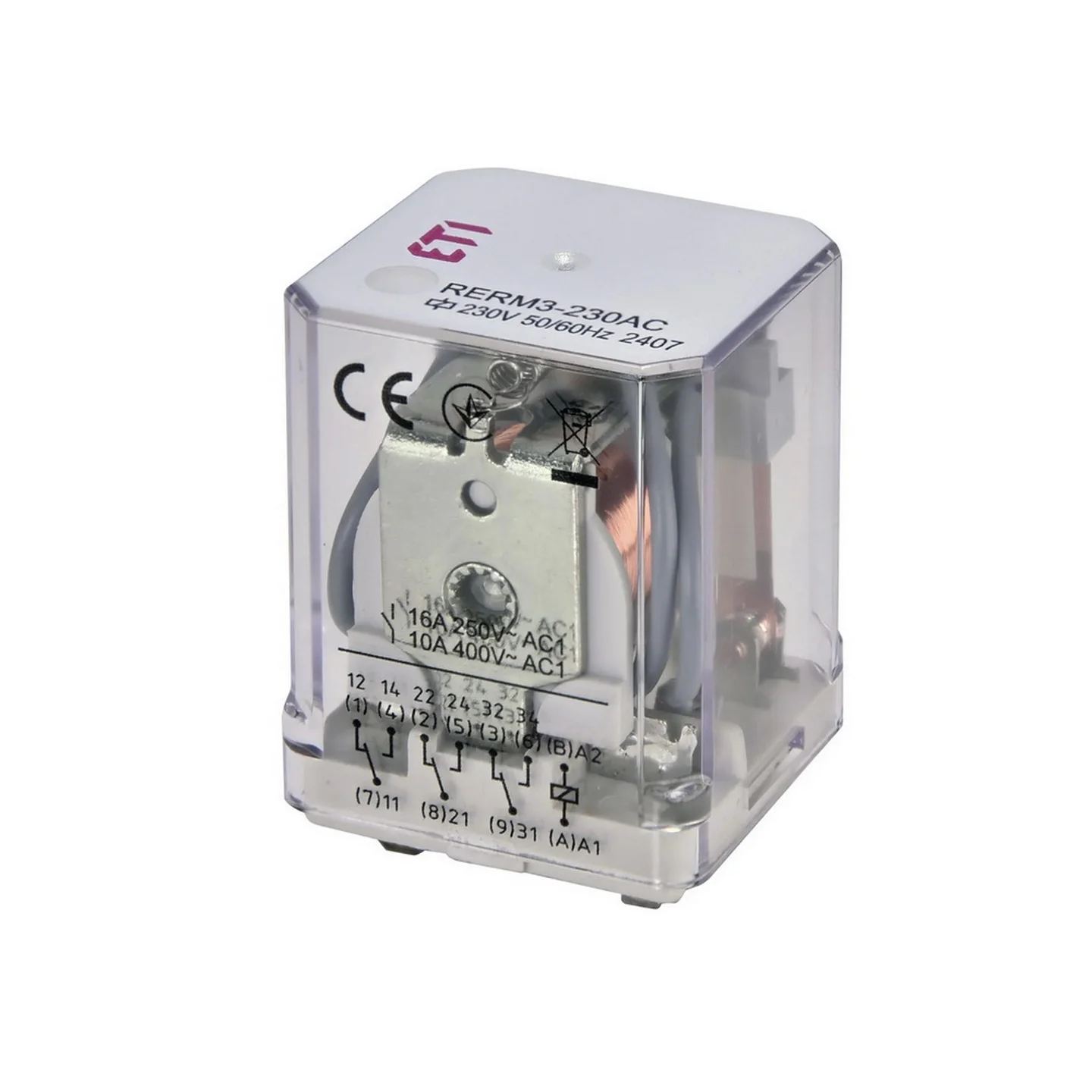 Реле електромеханічне RERM3-230AC 3p 16A AC1 250V AC ЕТІ ( 2473060 )