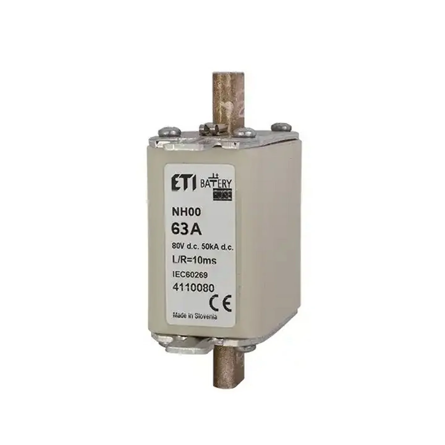 Запобіжник ETI NH00 gBat 63A 80V DC ( 4110080 )