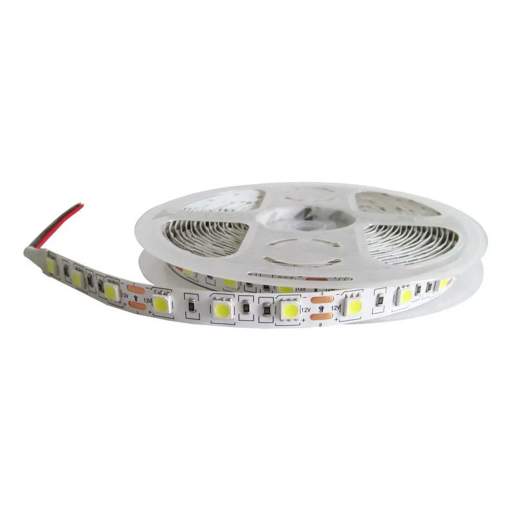 Світлодіодна стрічка LED LIGHT 12V 14.4W 6000K 60LED IP21 ( бухта 5м ) ( MTK-300W5050-12 )