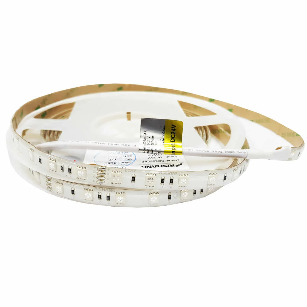 Світлодіодна стрічка RISHANG 24V 12.9W RGB 60led IP20 ( бухта 5м ) ( RD6060AP )