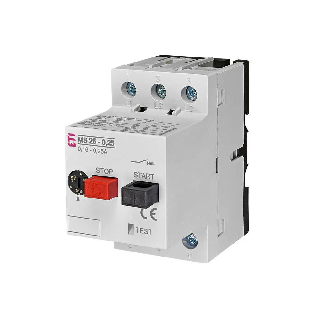 Автомат захисту двигуна ETI MS25-0,25 (0,16А-0,25A) ( 4600020 )