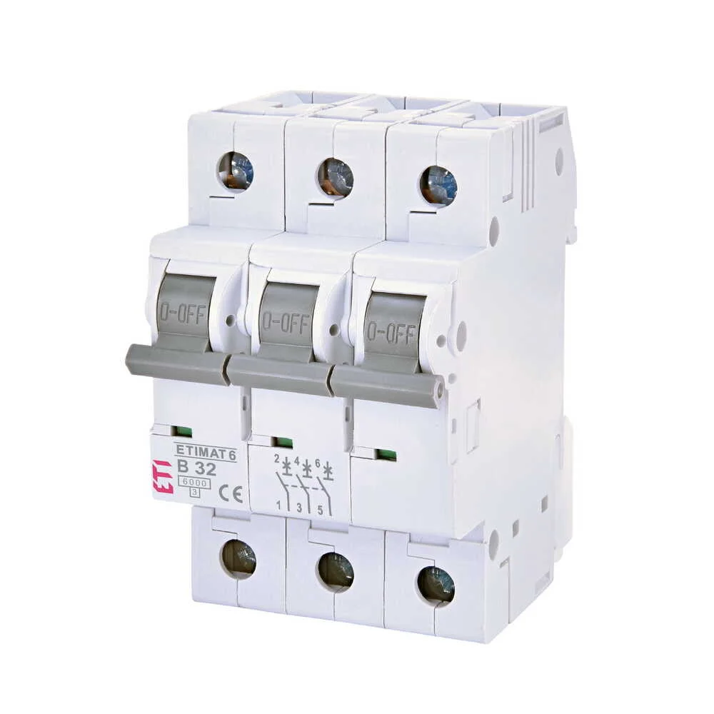 Автоматичний вимикач ETI 3р B32 6кА ETIMAT6 ( 2115519 )