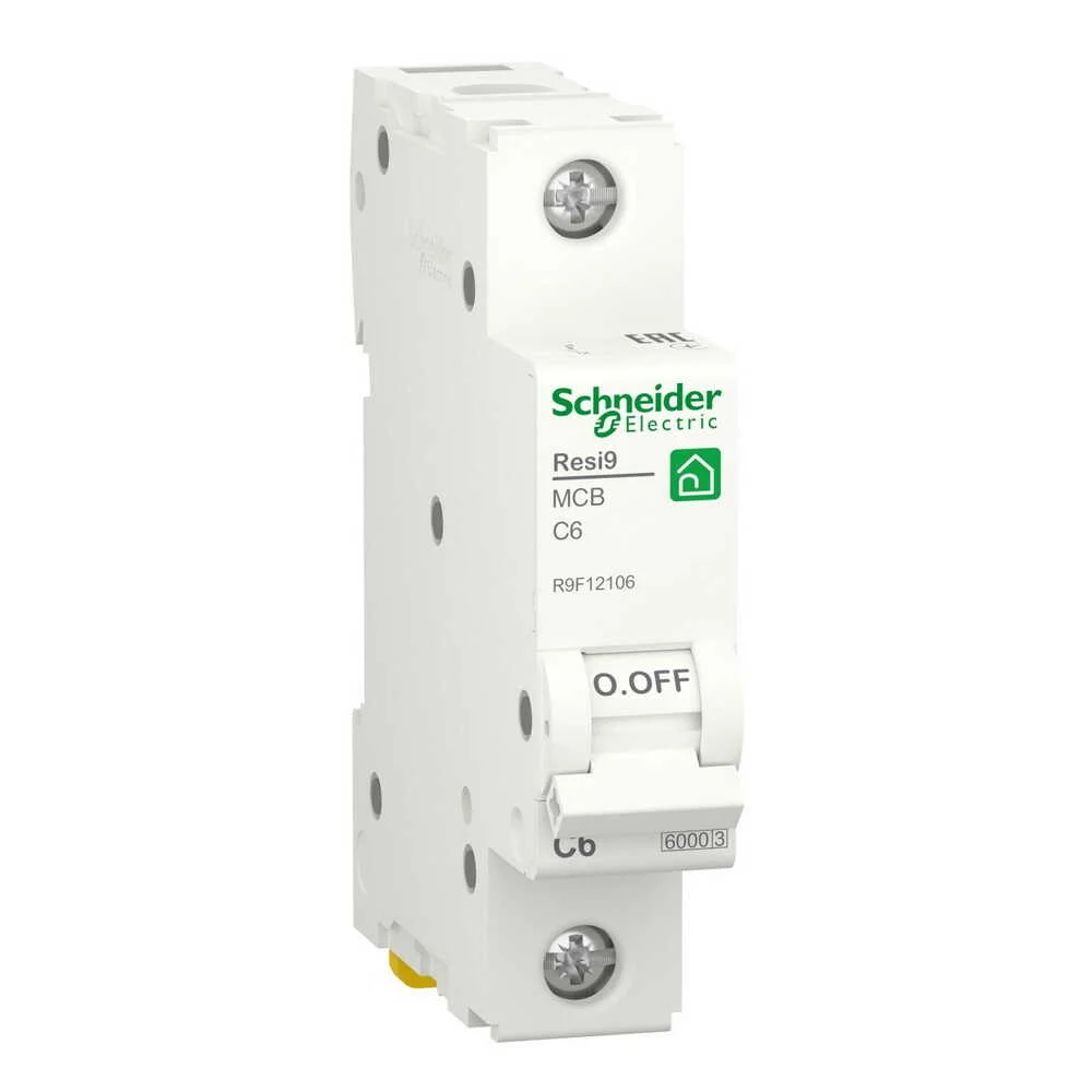 Автоматичний вимикач Schneider 6кА C 1p 06А Resi9 ( R9F12106 )